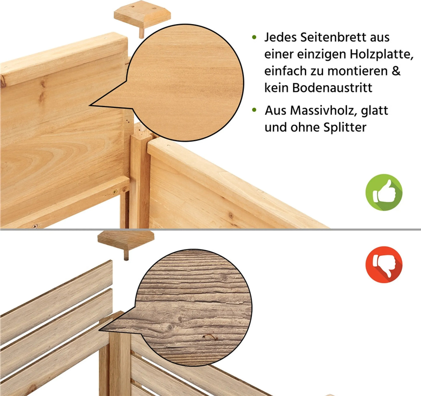 Yaheetech Verhoogde Plantenbak Op Wielen – Voorzien Van 4 Afvoergaten En Opbergvak En 360° Zwenkwielen – Voor Tuin Balkon En Terras – Lichtbruin Sparrenhout – 105,5 x 56,5 x 83,5 cm