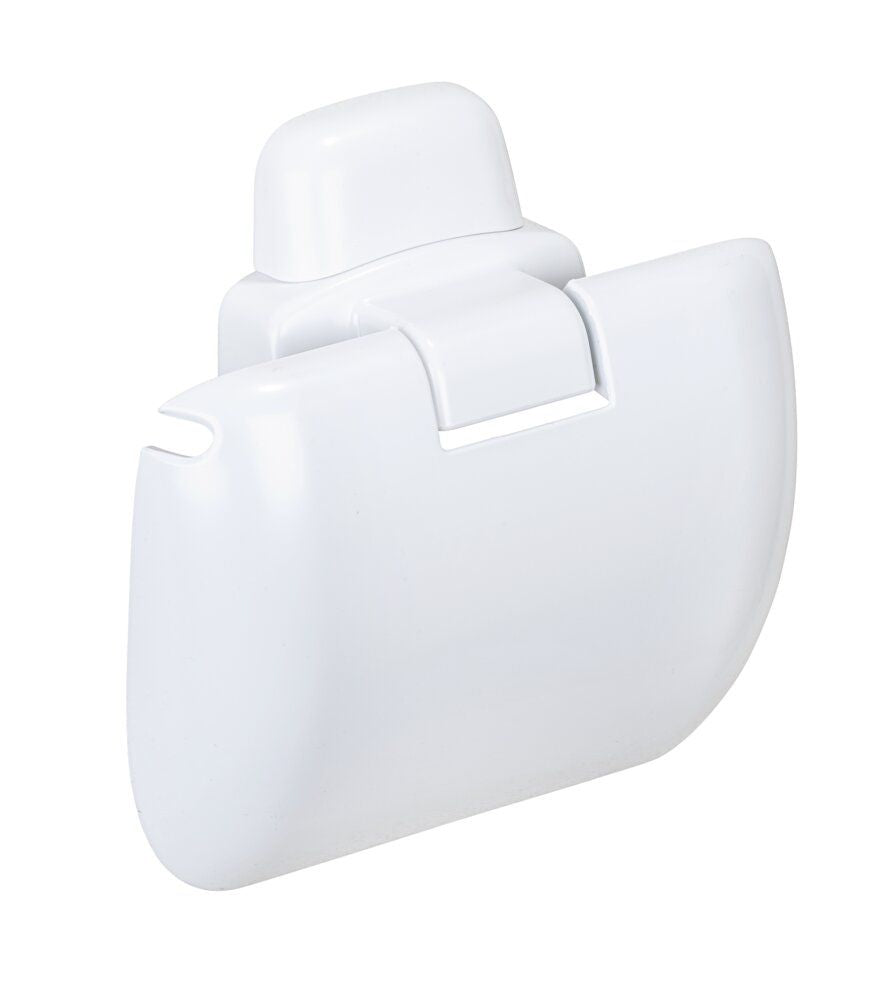 WENKO Pure Toiletrolhouder Wit - Met Inklapbare Deksel - Kunststof
