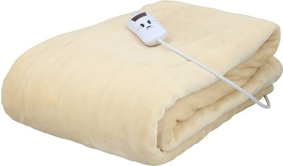 alpina Elektrische Deken - Warmtedeken 1 Persoons - Bovendeken - 10 Standen - 130x180cm - Beige