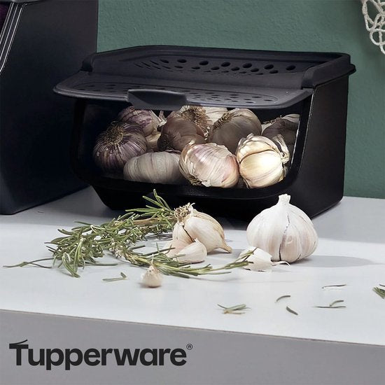 Tupperware GarlicSmart 2,3L - Knoflookcontainer - BPA-vrij - Voorraadbak voor Knoflook - stapelbaar - Keep-fresh Container - Knoflook blijft langer vers