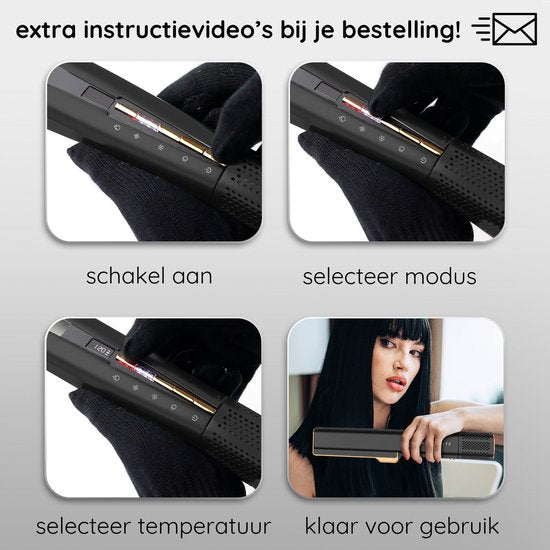 Sansbeauté® Sanstraight Stijltang Wet-to-Dry - 2 in 1 - Coldshot - 80℃ t/m 140℃