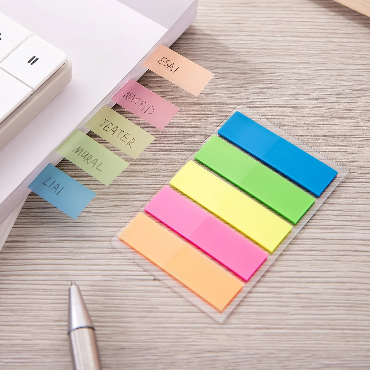 Deli Index Tabs A104 - Assorti - 44x12mm - 20x5 Sheets