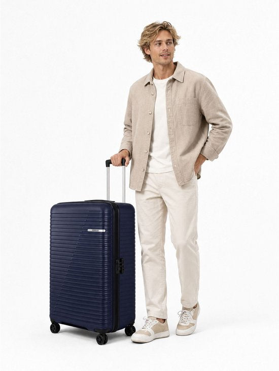 American Tourister Liftoff 4 wielen Trolley 78 cm met uitbreidingsplooi - Harde bagage - TSA slot - midnight blue