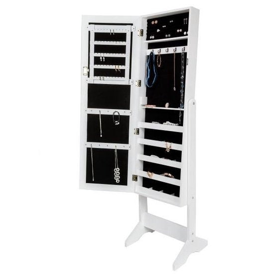 tectake® - Vitrinekast - wit - MDF - 400764