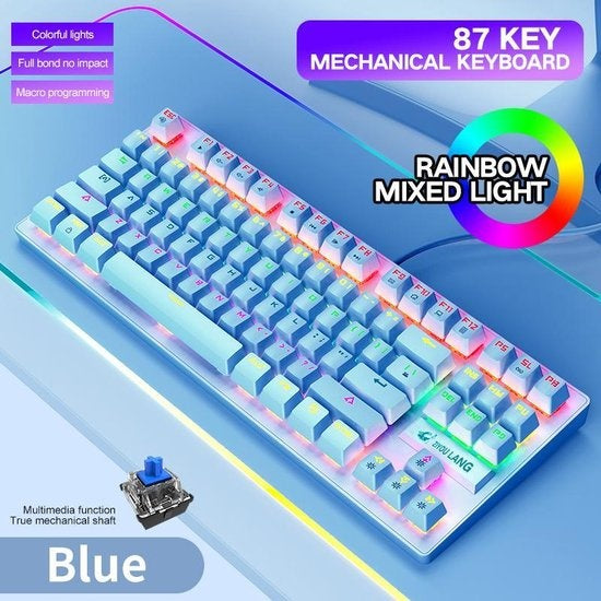 K2 RGB mechanisch gaming toetsenbord - Geschikt voor Windows/Mac - blue switch
