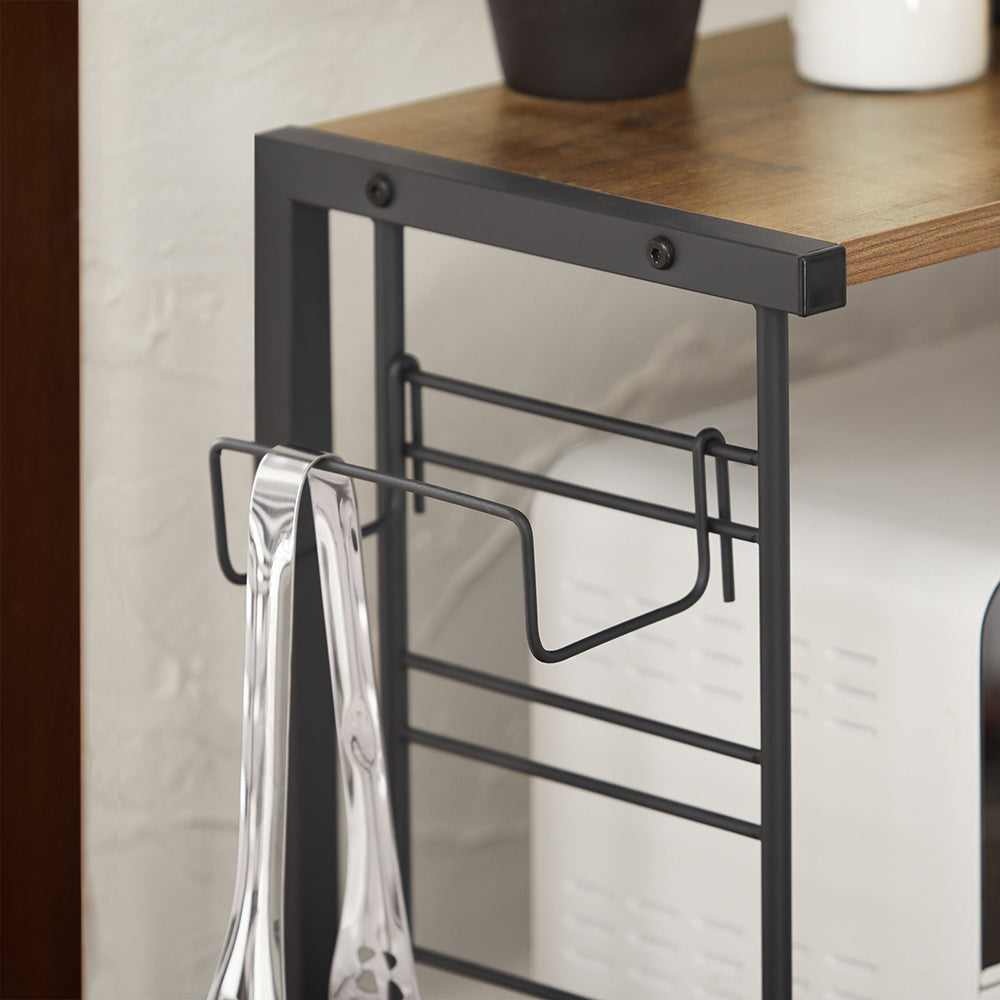 SoBuy Magnetronkast - Keukenrek - Ovenkast - 2 Laags - 60 x 36 x 72 cm - 40kg Draagvermogen