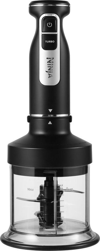 Ninja 3-in-1 Multifunctionele Mixer Set - Staafmixer - Handmixer - Hakmolen - 850 Watt - 700 ml - RVS - CI100EU