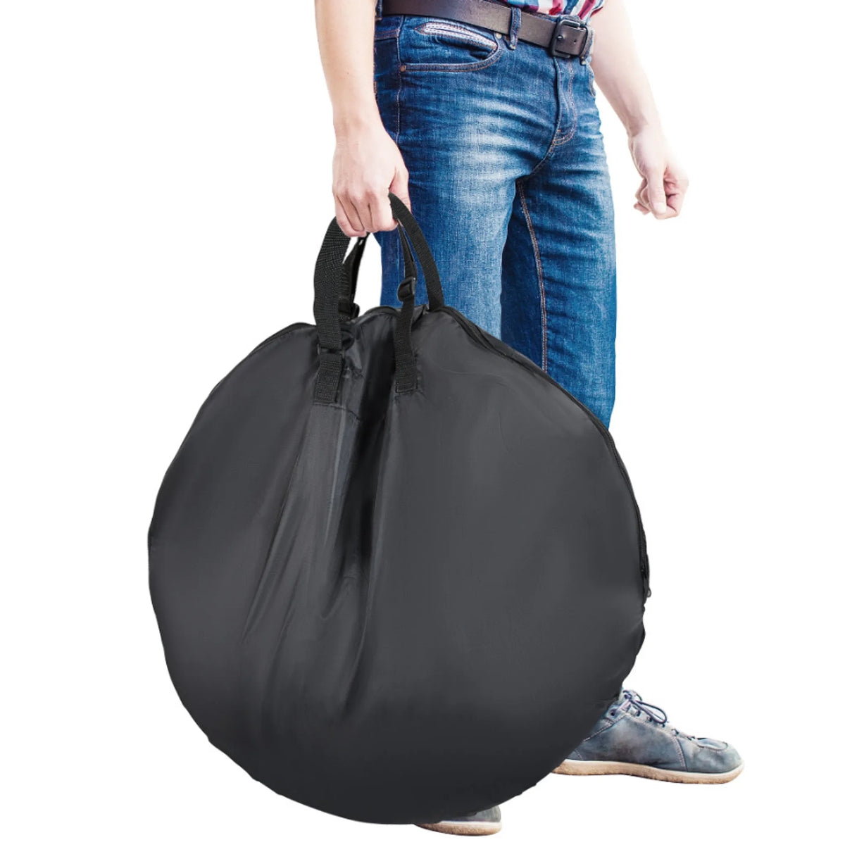 Yaheetech Inklapbare Vuurschaal 54x38,5 cm met Draagtas – Zwart – Metaal