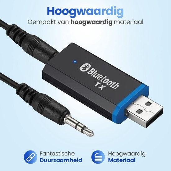 Garpex® Bluetooth Receiver - Bluetooth Adapter - Bluetooth Ontvanger voor Auto Radio - Laptop - Hifi