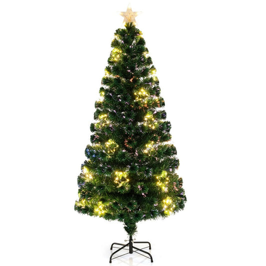 Coast Kunstkerstboom 180 cm Groen – Glasvezel Verlichting – 36 Warmwitte Lampjes – Topster – Metalen Standaard