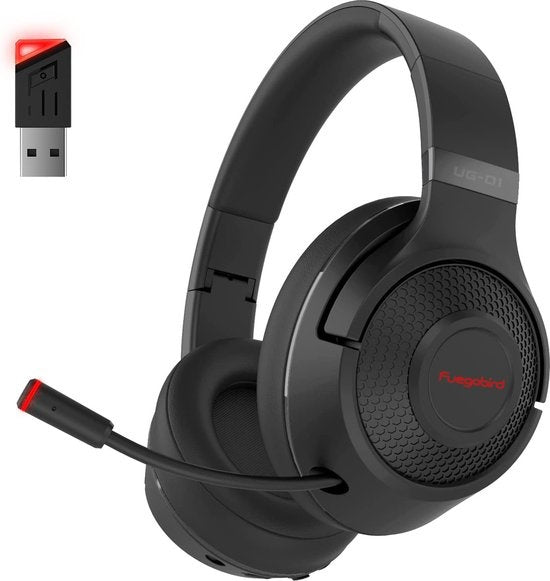 Fuegobird UG-01 2.4GHz Draadloze Gaming Headset - Bluetooth koptelefoon - Multiplatform - Geschikt voor PS4/PS5, Nintendo Switch - Zwart