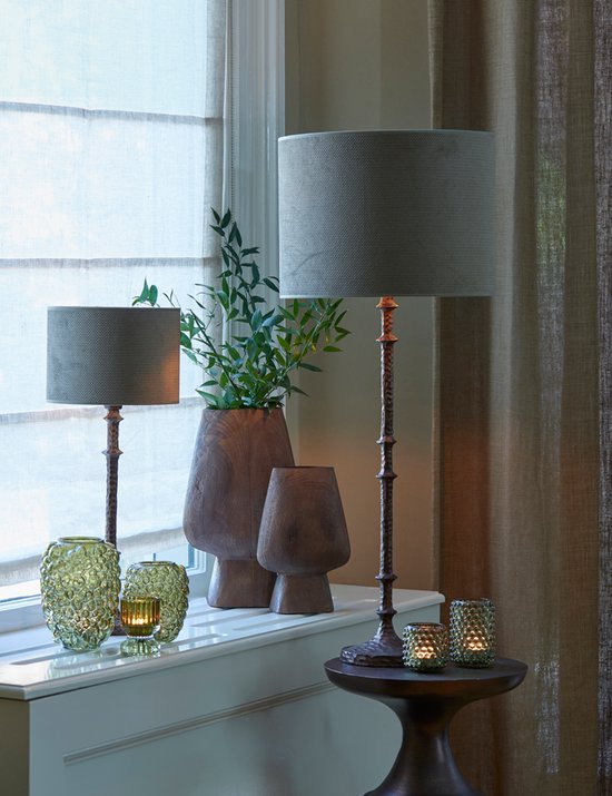 Light & Living Cilinder Lampenkap Vandy - Olive - Ø30x21cm - voor Tafellampen, Hanglampen