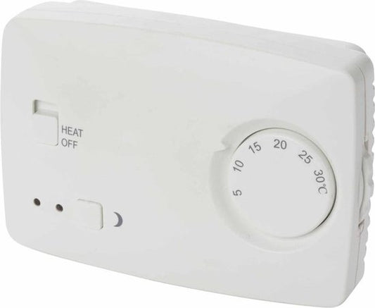 Perel Kamerthermostaat - 5 t/m 30°C - 1600W & 230V  - 30x106x166mm - Wit
