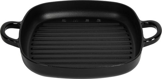 Smeg - Gietijzeren Grillpan - Zwart - 26 x 26 cm - Geschikt voor Inductie