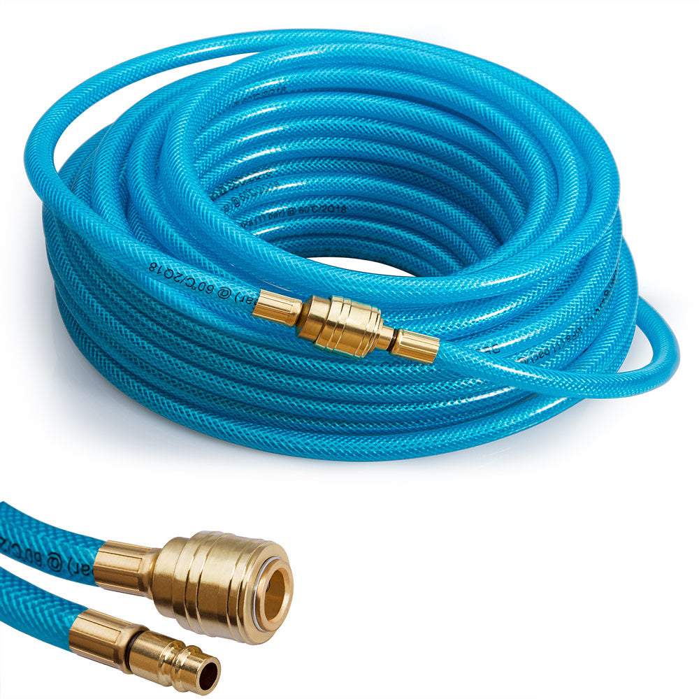 Deuba Persluchtslang 10m 15bar – Snelkoppeling 1/4-Aansluiting - Pvc