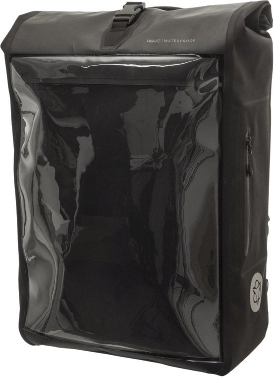 AGU Shelter - Koerier Rugzak - Fietskoerier Backpack - 40L - 100% Waterdicht - 3M Reflectie - 14 inch Laptopvak - Zwart