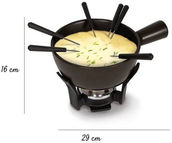 Boska Fondueset Nero - Kaasfondueset - Zwart - 1,3 L - Voor 875 gram Kaasfondue