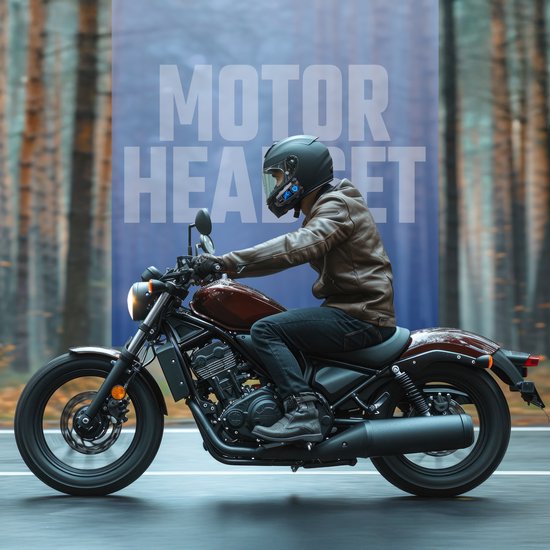 Tech Essentials R500 - Motorhelm Headset - Met Bluetooth 5.4 - Intercom - Radio - Harde microfoon - Brommer - Scooter