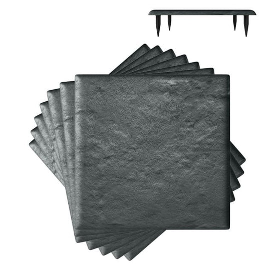 Coast Stapstenen Grijs – Set van 8 Tuintegels met 32 Grondpennen – 39,5 x 39,5 cm