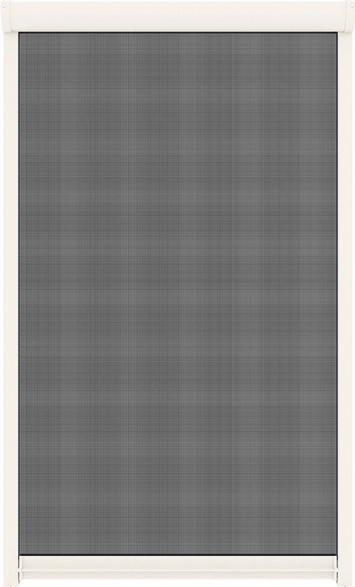 Livn rolhor raam Plus 90x155cm wit - Automatisch rolsysteem met demper - Gaas rolt op in cassette - Montage aan de binnen- of buitenzijde