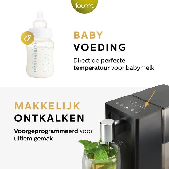 Ocina Heetwaterdispenser met Digitaal Display - 3 Liter - Zwart