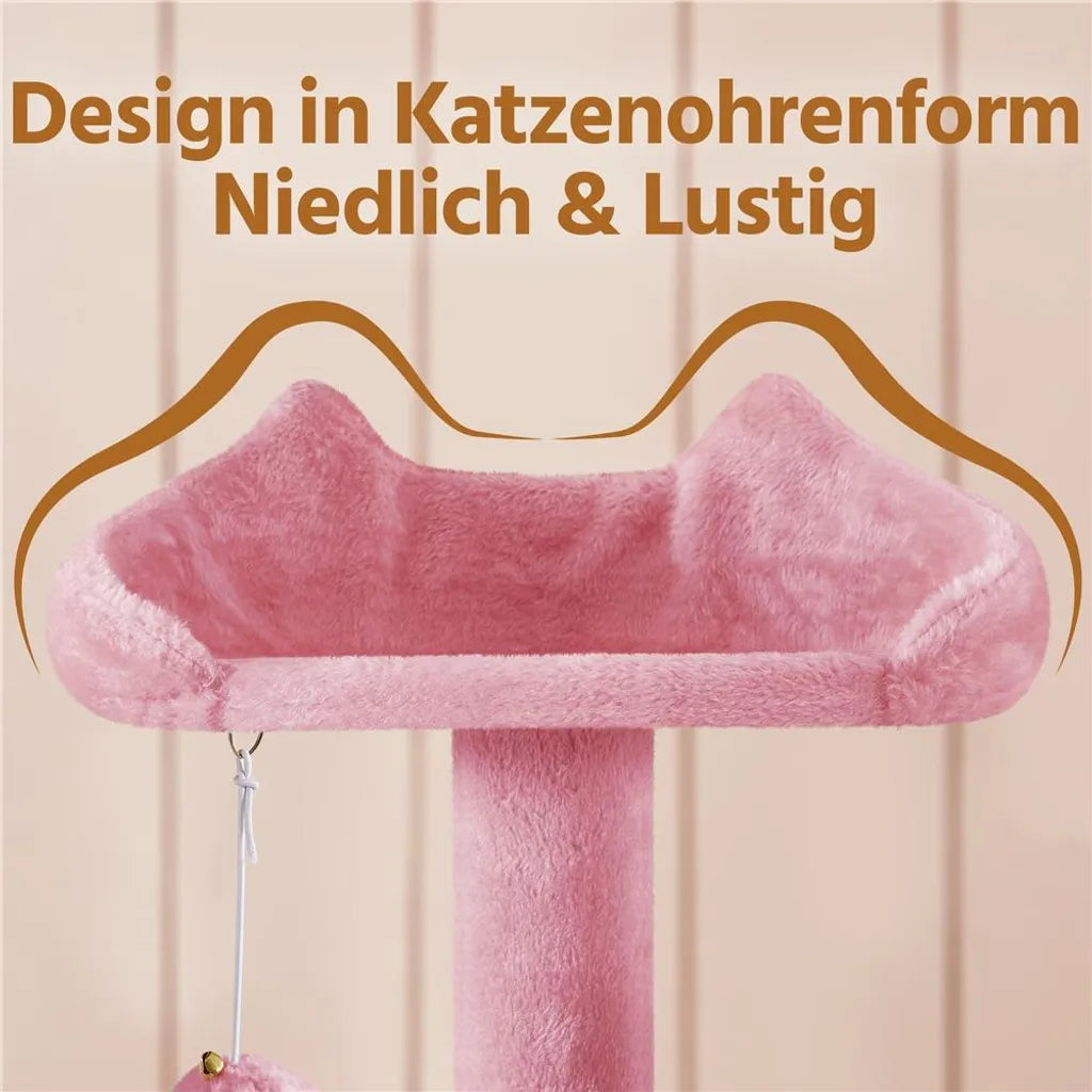 Yaheetech Kattenboom - 158 cm - Krabpaal - Roze