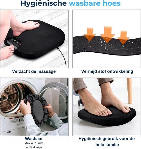 Health Bay® Voetmassage Apparaat - Verwarmde Shiatsu Massage - Voetmassage Apparaat Bloedsomloop - Wasbare Hoes - Infrarood Verwarming -