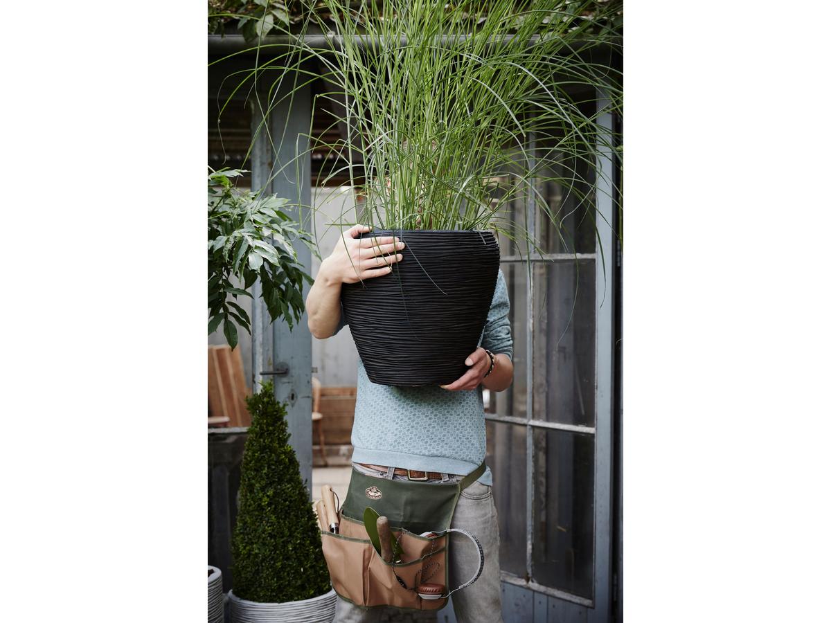 Capi Europe Bloempot Rib NL - Ronde Taper - 42 x 38 cm - Zwart