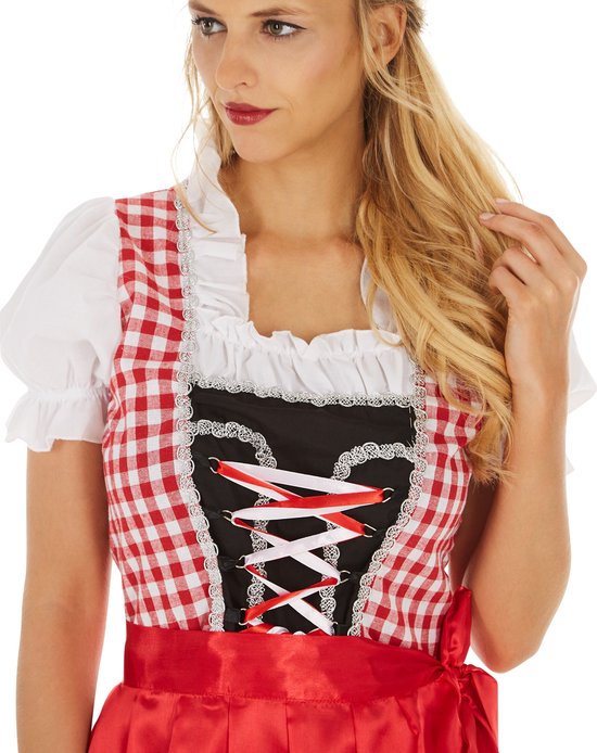 Dressforfun Dameskostuum Dirndl Oktoberfest Madl model 2 XL - verkleedkleding kostuum halloween verkleden feestkleding carnavalskleding carnaval feestkledij partykleding - 304613