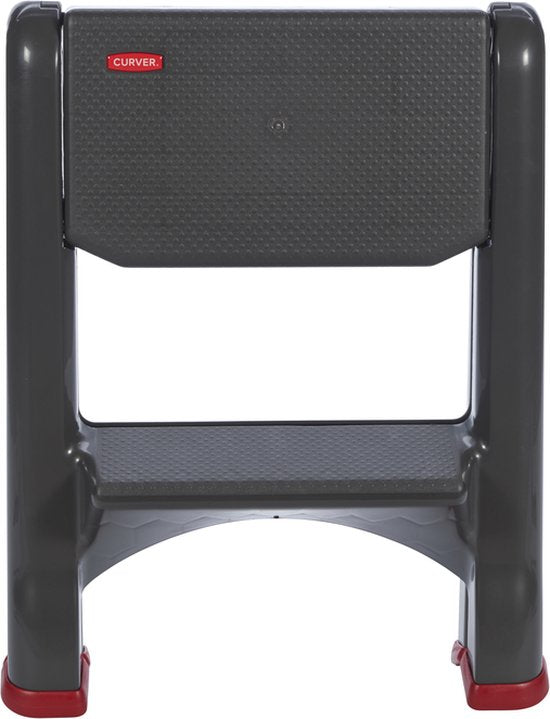 Curver Opstapje Inklapbaar - 49,5x17,2x64cm - Antraciet/rood