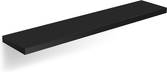 Casaria Wandplank – 2 St. 90 cm 15kg Belastbaar – Zwart mat
