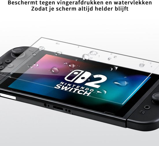 Podec - 3x Screenprotector geschikt voor Nintendo Switch 2 - Geharde Glazen Schermbeschermer