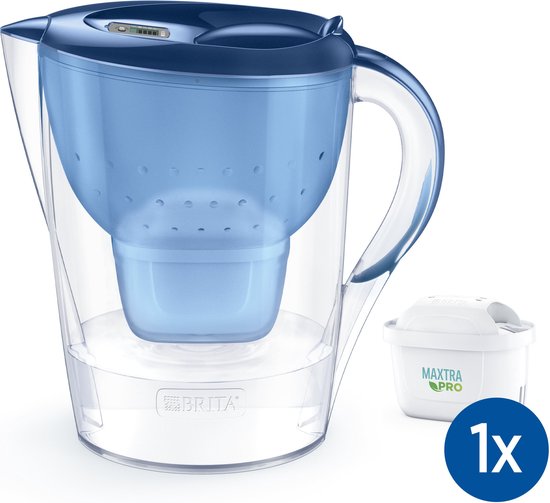 BRITA Waterfilterkan Marella XL - 3,5L - Blauw - incl. 1 MAXTRA PRO Pure Performance Waterfilterpatronen - Duurzaam Verpakt