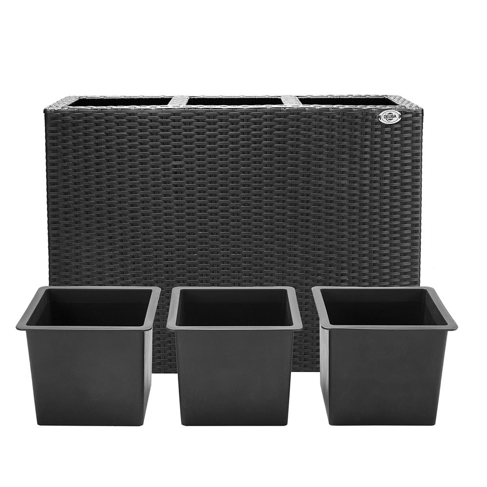 Casaria Staande Plantenbak – met Waterafvoer 83x30,5x60cm - Zwart