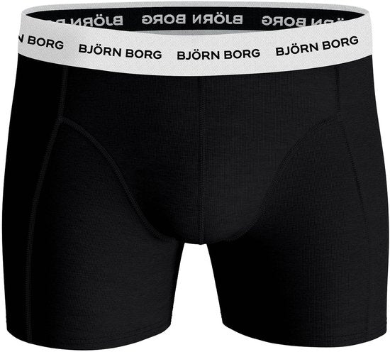 Björn Borg Katoenen Stretch Boxershort Heren - Zwart/Print/Blauw - 5 stuks - Heren onderbroeken - Boxer - Maat M