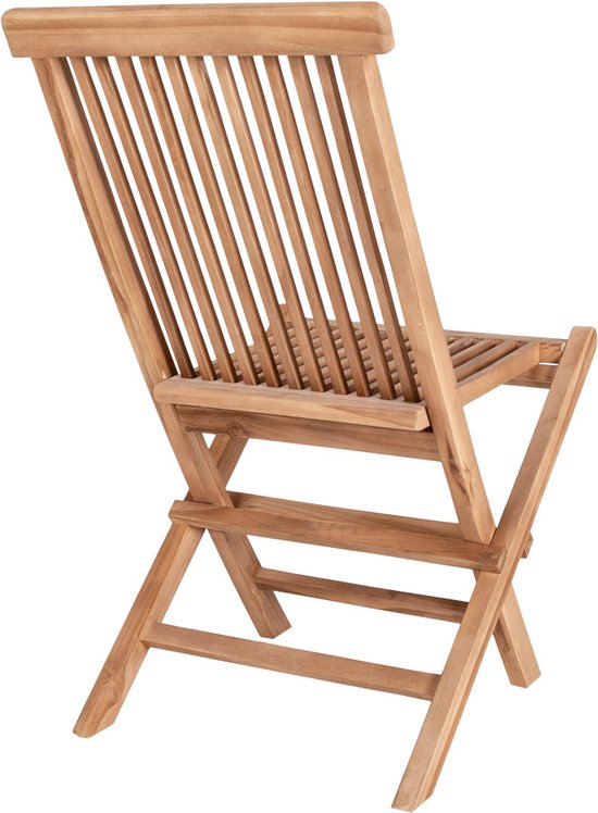 House Nordic Tuinstoel - Set van 2 - Max. 120 kg - Teakhout - 62 x 46 x 89 cm