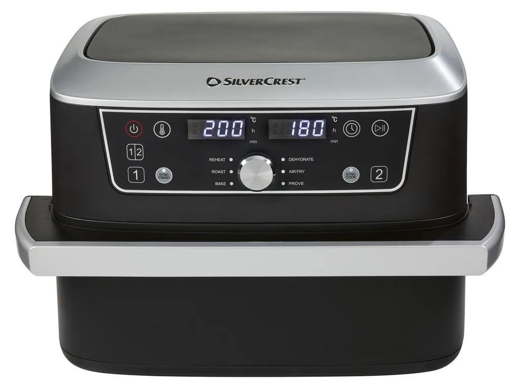 SilverCrest Ultrazone Airfryer SHFDA 2600 A1 - Dual Zone - 2x 5,5L - 2600W - Sync-Finish