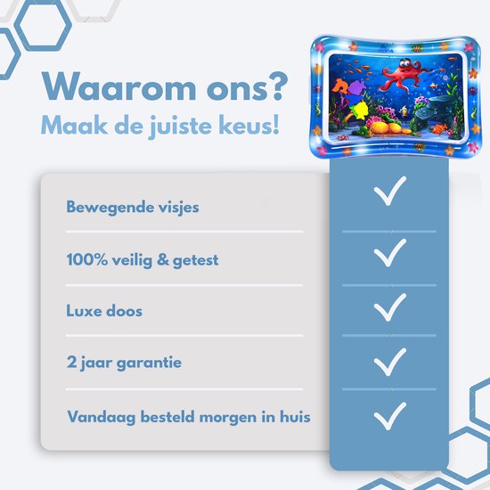 Spoused Waterspeelmat - Watermat - Speelmat baby - Speelkleed baby - Tummy Time - Luxe Geschenkdoos