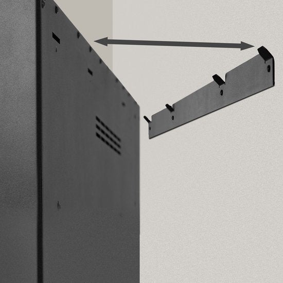 tectake® Wandhaard - Elektrische Haard - Sfeerhaard - 106,5 x 12 x 43 cm - 900W & 1800W - Bediening met Afstandsbediening of App - met Thermostaat - Kachel - met Verwarming - Haarden - Hout en Gloeieffecten - 3D Vlammen - Timer