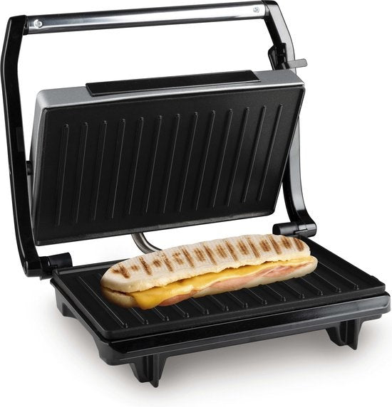 alpina Contactgrill - Tosti Apparaat - Anti-Aanbaklaag - 700W - RVS/Zwart
