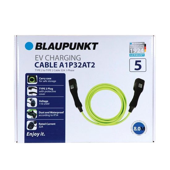 Blaupunkt Laadkabel Elektrische Auto A1p32at2 Groen 8 Meter