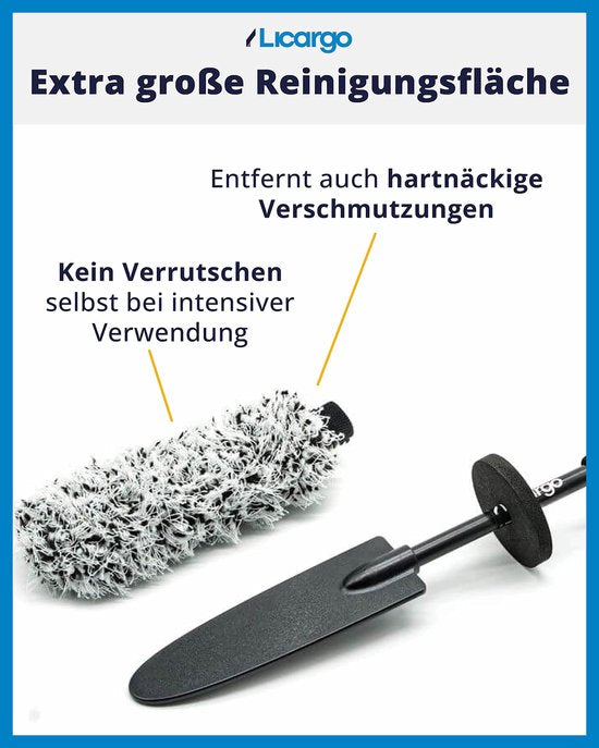 LICARGO® Microvezelborstelhoes - Vervangbare hoes voor de Microvezel Velgenborstel Professional - Machinewasbaar op 40°C - Eenvoudig te verwisselen - Ideaal voor hoogwaardige velgen