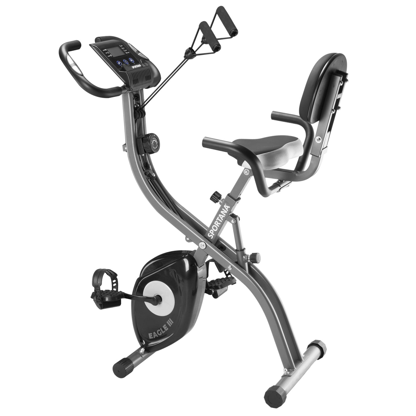 Sportana Hometrainer Eagle 3 - Inklapbaar 10 Niveaus – Zilver Zwart