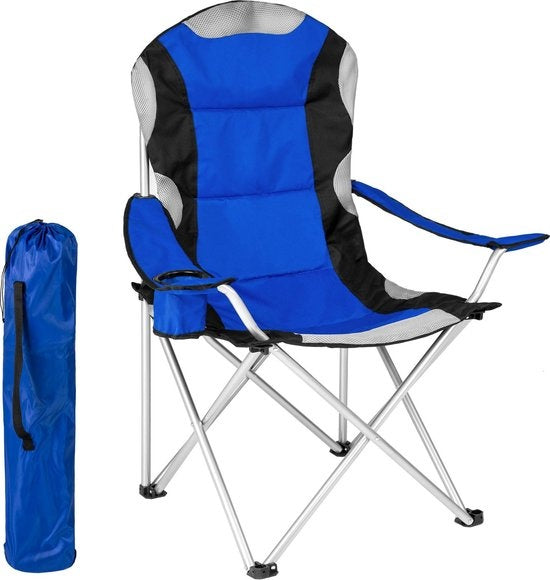 Tectake Stoel Basic Campingstoel - Blauw;Zwart
