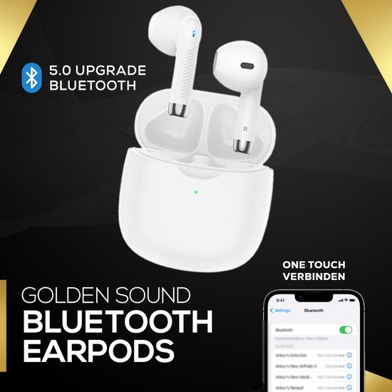 Draadloze Bluetooth Oordopjes – Sport & Daily Use – Compatibel met iOS & Android – Wit