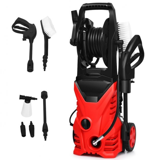 Coast Hogedrukreiniger – 1400W – Met Terrasreiniger – 27 x 27 x 68 cm – Rood