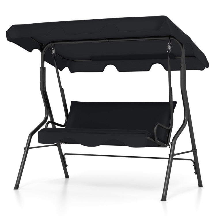 Coast Hollywood 3-Zits Schommelbank - Zwart -172 x 154 x 110 cm