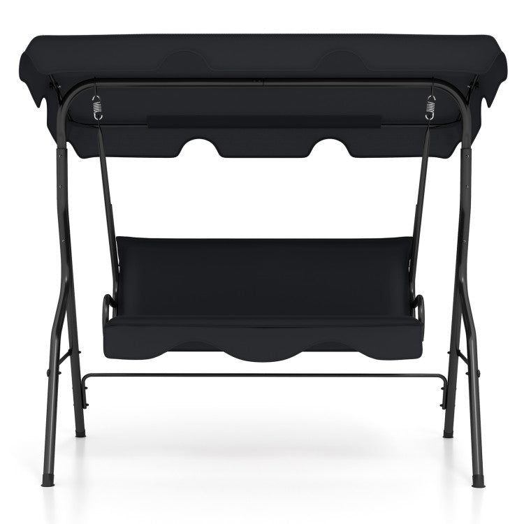 Coast Hollywood 3-Zits Schommelbank - Zwart -172 x 154 x 110 cm