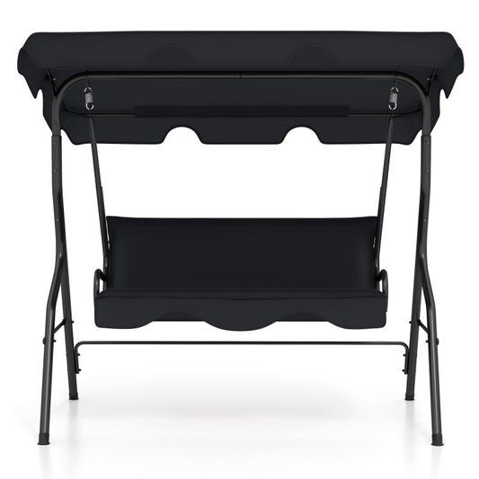 Coast Hollywood 3-Zits Schommelbank - Zwart -172 x 154 x 110 cm