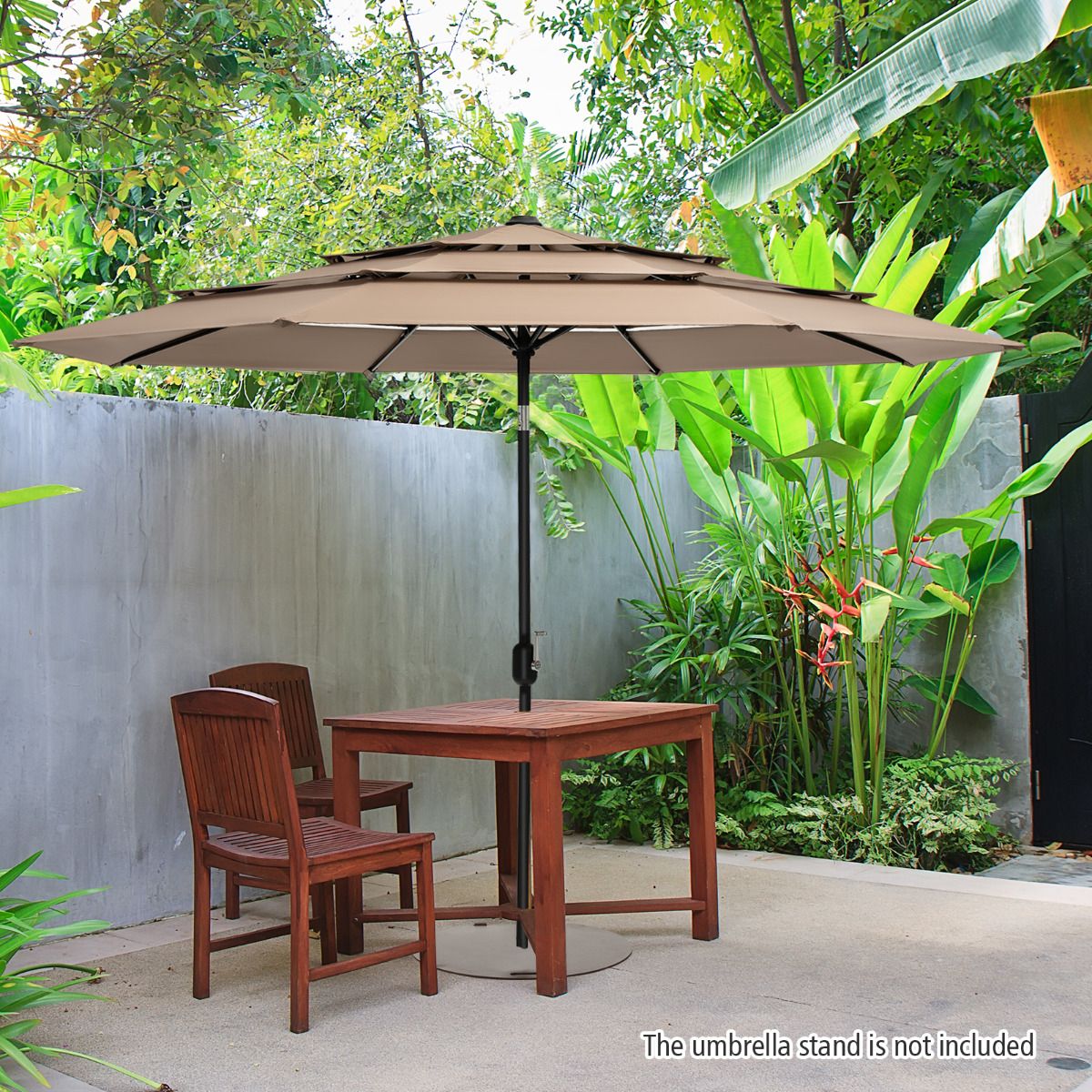 Coast Tuinparasol - 300cm - Bruin - 45 Graden Kantelbaar